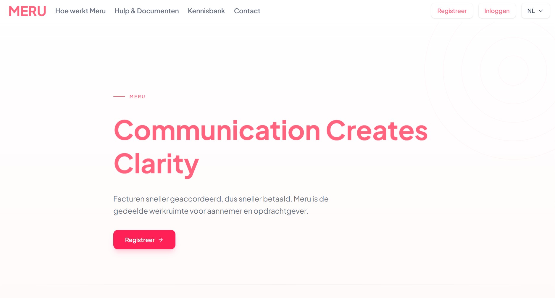 Meru, zakelijke website ontwikkeld door Vertex Solutions